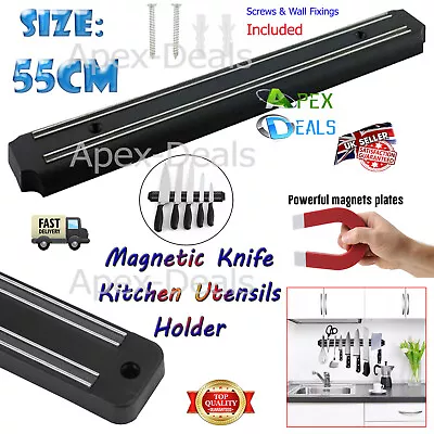 55cm Strong Magnetic Knife Rack Holder Wall Mounted Kitchen Utensils Bar Strip • £7.49