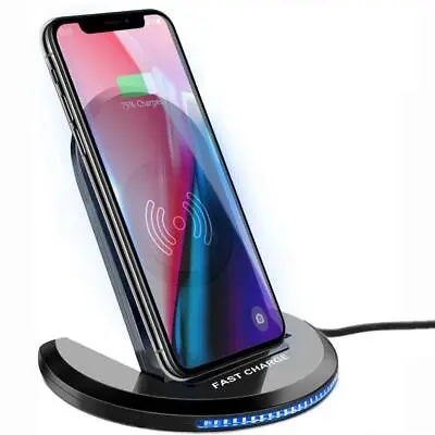 15W WIRELESS CHARGER FOLDABLE ANTI-SLIP STAND 2-COILS FAST CHARGING For PHONES • $31.65