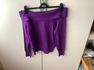 BNWT Per Una Rich Purple Off The Shoulder Jumper • £5.99