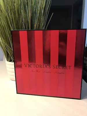 Victoria's Secret Red Strip Hat Box NY London Shanghai • $24.95