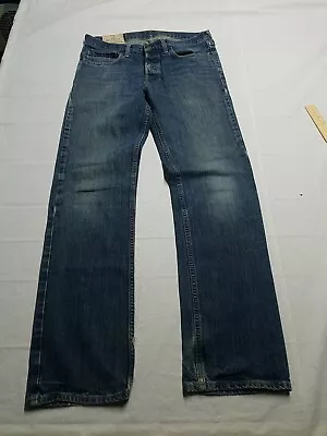 Hollister Jeans Mens Size 31x32 Classic Straight Leg Button Fly Blue Denim • $14.72