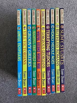 Horrible Histories Ten Terrifying Books Box Set Terry Deary - PaperBack • £9