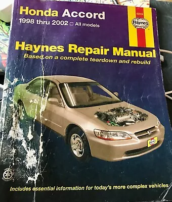 Repair Manual Haynes 42014 Fits 1998-2002 Honda Accord Old Used But Good Conditi • $19.99