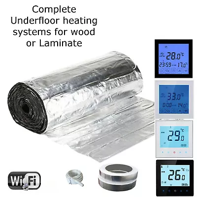 Electric Underfloor Heating Mat Kit Foil 150w Per M2 Wood & Laminate UK SELLER • £75.09