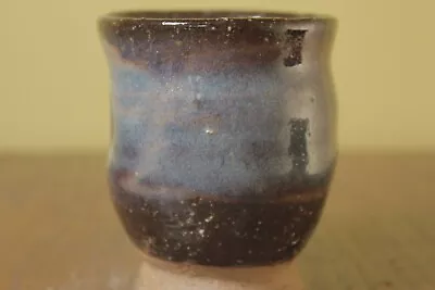 Hagi Ware Tea Cup  Yunomi  Blue Seigan Yamane #T63 • $20