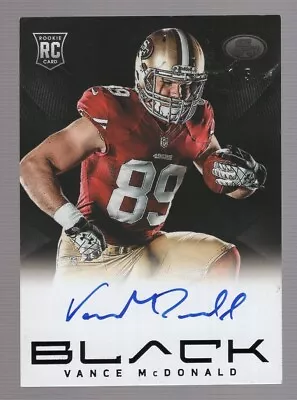 Vance Mcdonald 2013 Panini Black Rookie Rc On Card Auto #1/5 **edge Chipping** • $6.99