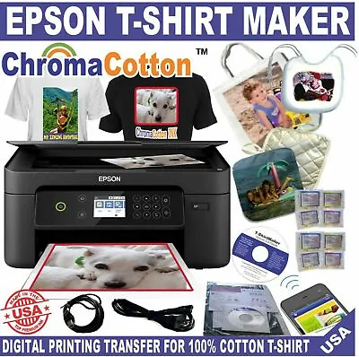 EPSON PRINTER Small One Printer COMPLETE KIT COTTON PRINT T-SHIRT MAKER Bundle. • $299