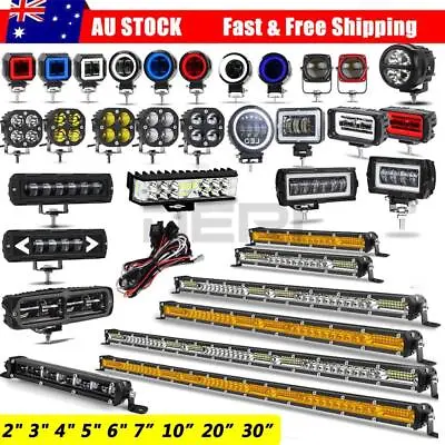 LED Work Light Bar Flood Spot Lights Driving Lamp 12V 24V Offroad Car Truck SUV • $70.28