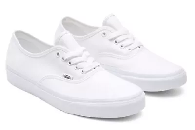 Vans Authentic Canvas Shoes Classic Skateboard Sneakers Casual - True White • $89