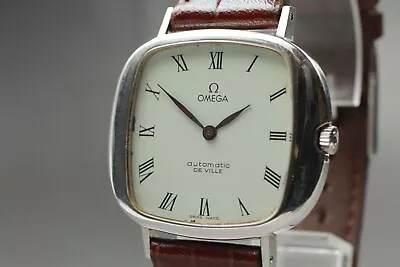 Vintage Omega Deville Cal.711 TV Style Automatic White Dial Men's Watch • $842.46