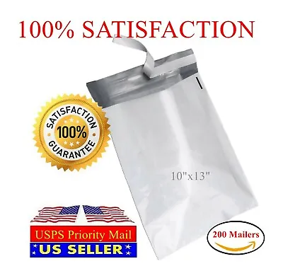 200 10 X13  Light Poly Mailer 2 Mil Shipping Mailing Packaging Envelope Bags • $16.79