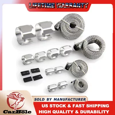 $29.69 • Buy Vacuum Fuel Radiator Oil Line Dress-UP Stainless Steel Braided Hose Cover Sleeve