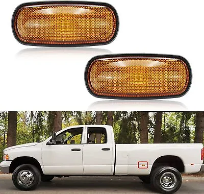 Amber Fender Side Marker Lights Housing For 03-09 Dodge Ram 2500 3500 Dually Bed • $18.99