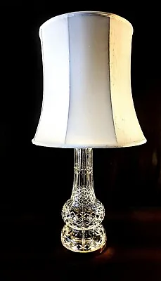 Waterford Antique 1950's ARTIST ORIGINAL Fine Cut Crystal Table Lamp  36 Inches! • $999.99