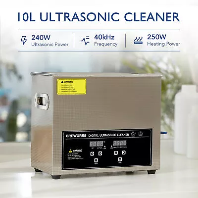 10L Commercial Heated Ultrasonic Cleaner With Digital Timer For Jewelry Dentures • $119.99