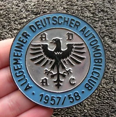 Deutsch Auto Club Adac Badge Porsche 356 911 Mercedes Mb Vw Bug Bus 1957 1958 • $235