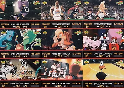 Space Jam 1 1996 Upper Deck Space Jam Scratchers Card Insert Set Of 9 Sc1 - Sc9 • $18