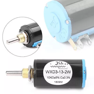 WXD3-13-2W 10K Ohm Multiturn Wirewound Potentiometers Adjustable Resistor Black • $8.70