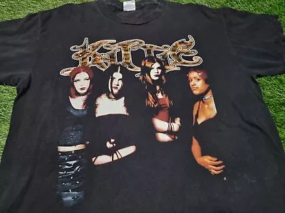 Rare Vintage 90s KITTIE BAND T SHIRT  ROCK BAND CONCERT AN31574 • $16.99