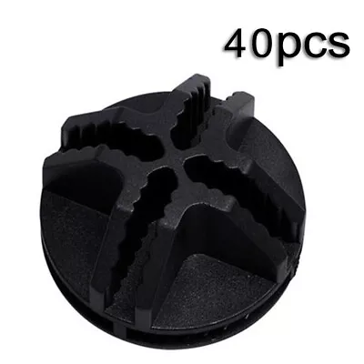 40 Pc Plastic Connectors Wire Mesh Storage Cube Mini Grid Push Snap Corner Black • £19.26