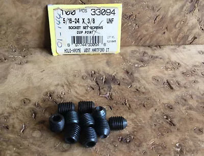 5/16” UNF X 3/8” Grub / Socket Set Screws Cup Point X 10 • £3.99