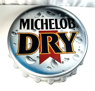 Michelob Dry Ultra Beer Bottle Sign Vintage 12 Inch Bottle Cap • $24.99