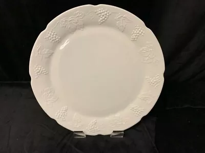 Vintage Large White Milk Glass 14  Platter Grape & Leaf Design • $20