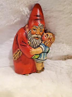 $120 • Buy VAILLANCOURT FOLK ART  1992 3rd Annual Starlight Santa 4.75  Tall Chalkware Nice