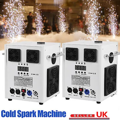 700W Cold Spark Machine Wedding Stage Firework DJ Show & Flight Case DMX Remote • £199.99