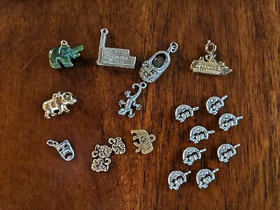 Vintage Jewelry Lot Of 19 Mixed Costume Silver And Gold Tone Charms  J6 • $10