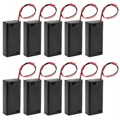 3V Battery Holder Case Storage Box 2 X 1.5V AA Batteries Line Leads 10pcs • $24.52