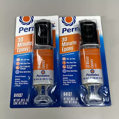 PERMATEX 2-Pack 30 Minute Epoxy One Hour Cure Time Up To 3500 Psi Strength 8410 • $7.70