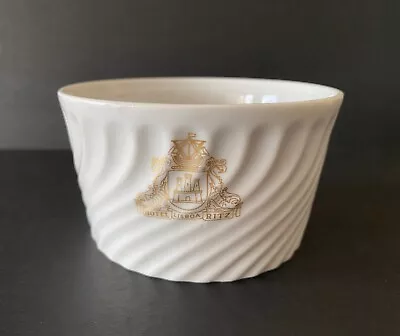 Vista Alegre VA Portugal Bowl Dish Hotel Lisboa Ritz White Gold Logo 4  X 2 1/4  • $8