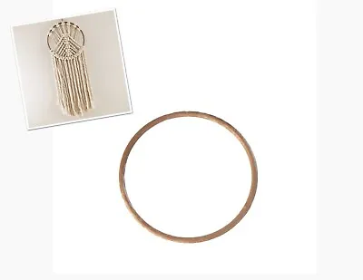 Proops 5x Extra Large 30cm Round Brown Plastic Macrame Ring Rings Hoops. S7822 • £9.98