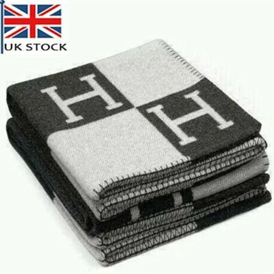£28.99 • Buy 12Color H-Blanket Wool Cashmere Plaid Throw Cape Scarf Car Travel Hot Shawl Warm