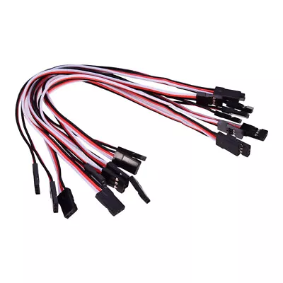 £6.28 • Buy 10x Male To Male Plug Extension Cable For Futaba JR Connector Servo 20cm