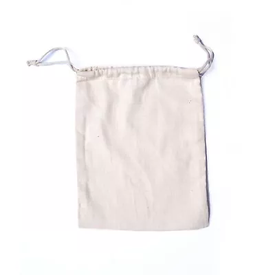 5 X7  Cotton Double Drawstring Muslin Bags (Natural Color) • $13.50