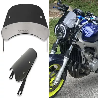 5 -7  Motorcycle Round Headlight Windshield Screen For Yamaha XSR700 XSR250 FZ6 • $26.12