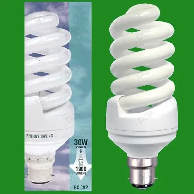 1x 30W (=150W) Daylight SAD Low Energy CFL 6400k White Light Bulb BC B22 Lamp • £5.49