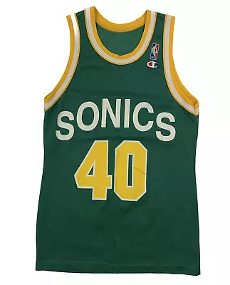 Vintage 90s Shawn Kemp Champion Jersey 36 Seattle Supersonics • $35