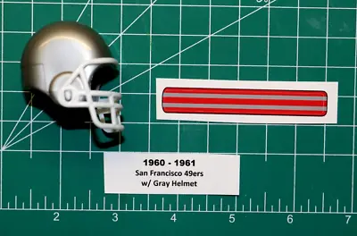 1960-1961 San Francisco 49ers DIECUT DECALS & Football Gumball Helmets Miniature • $5.99