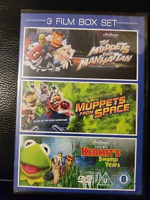 The Muppets 3 Film DVD Box Set -Take Manhattan Space Swamp Years NEW & SEALED • £4.99