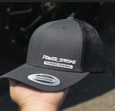 Power Stroke Diesel Charcoal/Black Trucker Hat • $19.95