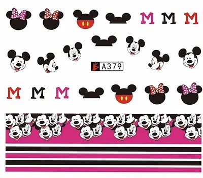 Mickey Mouse And Minnie Mouse Nail Art (water Decals)  Mickey Mouse Nail Wraps! • $2.99