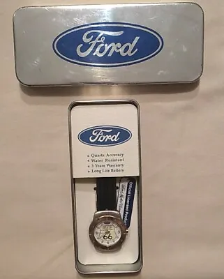 Ford Motor Company US Route 66 Wrist Watch Never Worn In Metal Tin Container • $19.99