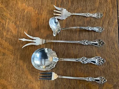 Set Of Sterling Serving Pieces BMS11--Lovely Floral Pattern By Baker Manchester • $139