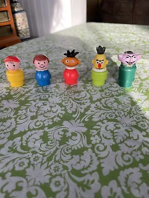 Vintage Fisher Price Sesame Street Little People Figures Lot Of 5 • $29.99