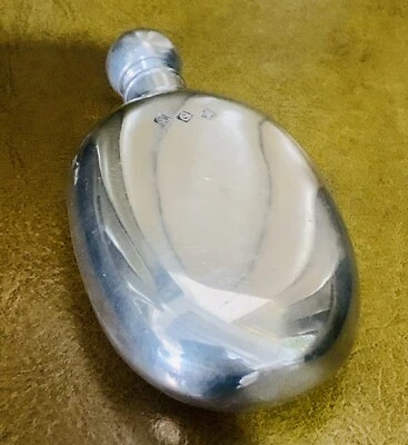 £30 • Buy Quality Polished Pewter Hip Flask. By Pinder Bros Of Sheffield 4oz