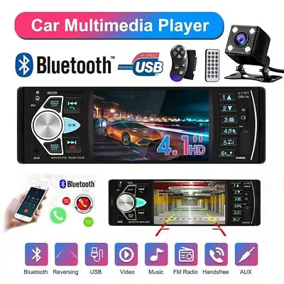 4.1In Car Radio Stereo 1DIN Bluetooth FM USBXdio MP5 Player With Camera • $60.88