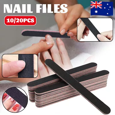 10-100 Pro Black Double Sided Manicure Sanding Nail Art File Buffer Emery Boards • $7.55